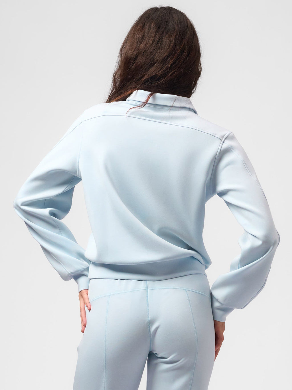 Modal Blend Collared Zip Tee Side Pockets