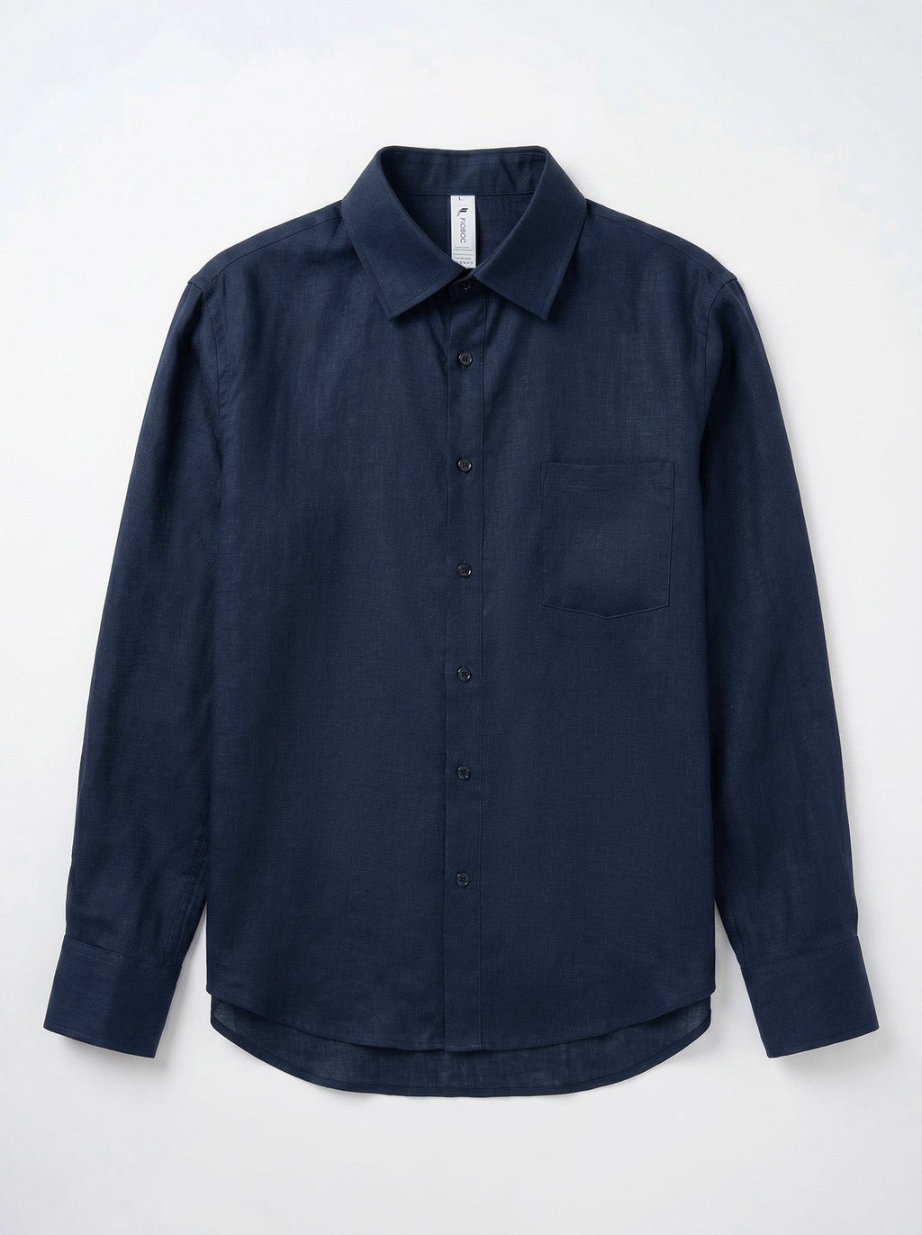 Natural Linen Long Sleeve Pocket Shirt