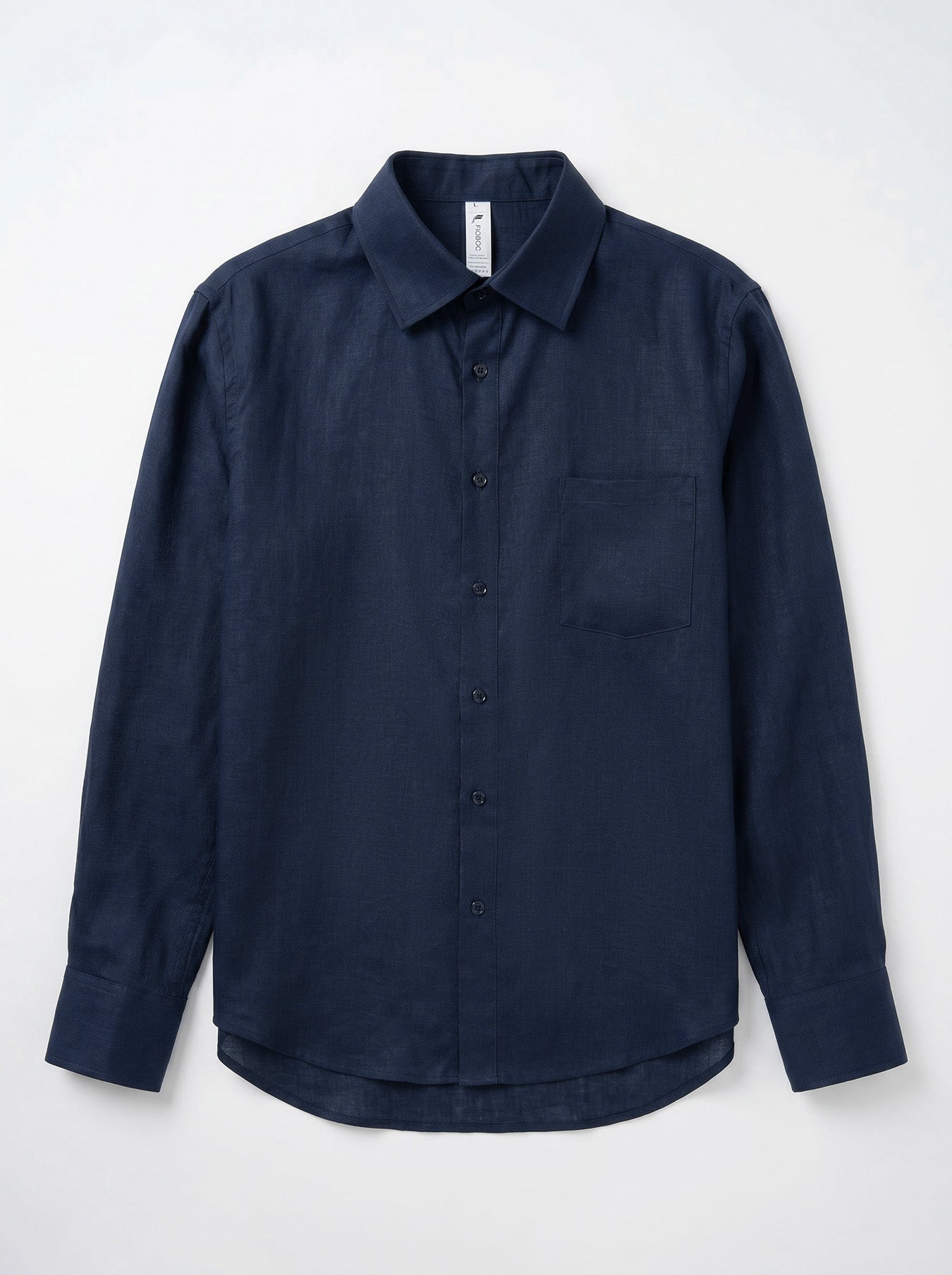 Natural Linen Long Sleeve Pocket Shirt