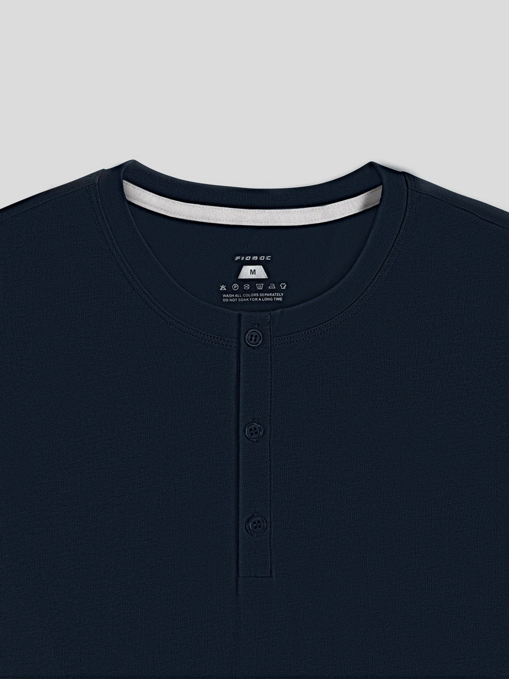 StaySmooth Long Sleeve Henley Drop-Cut Tee