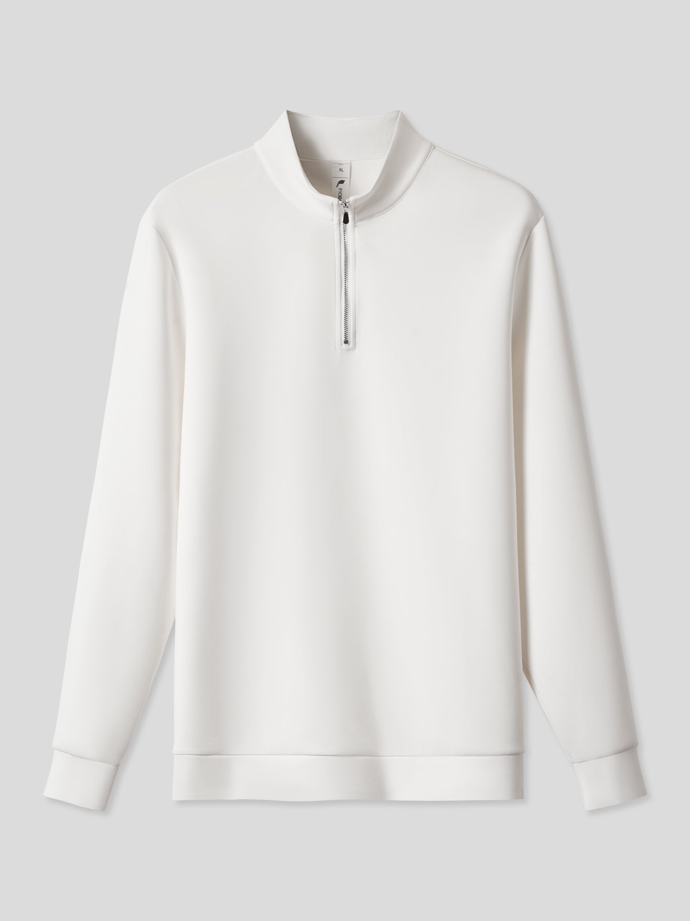 Modal Blend Half-Zip Mock Neck Long Sleeve Tee
